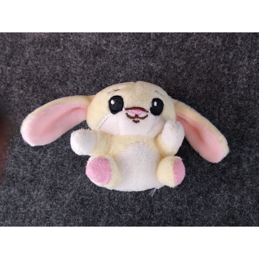 Mini Plush White Bunny Rabbit Super Soft Stuffed Animal Posh Paws Moshi 2.5 inch